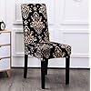 Black Brocade Chair Covers - Stretchable, Dustproof, Water Resistant & Machine Washable