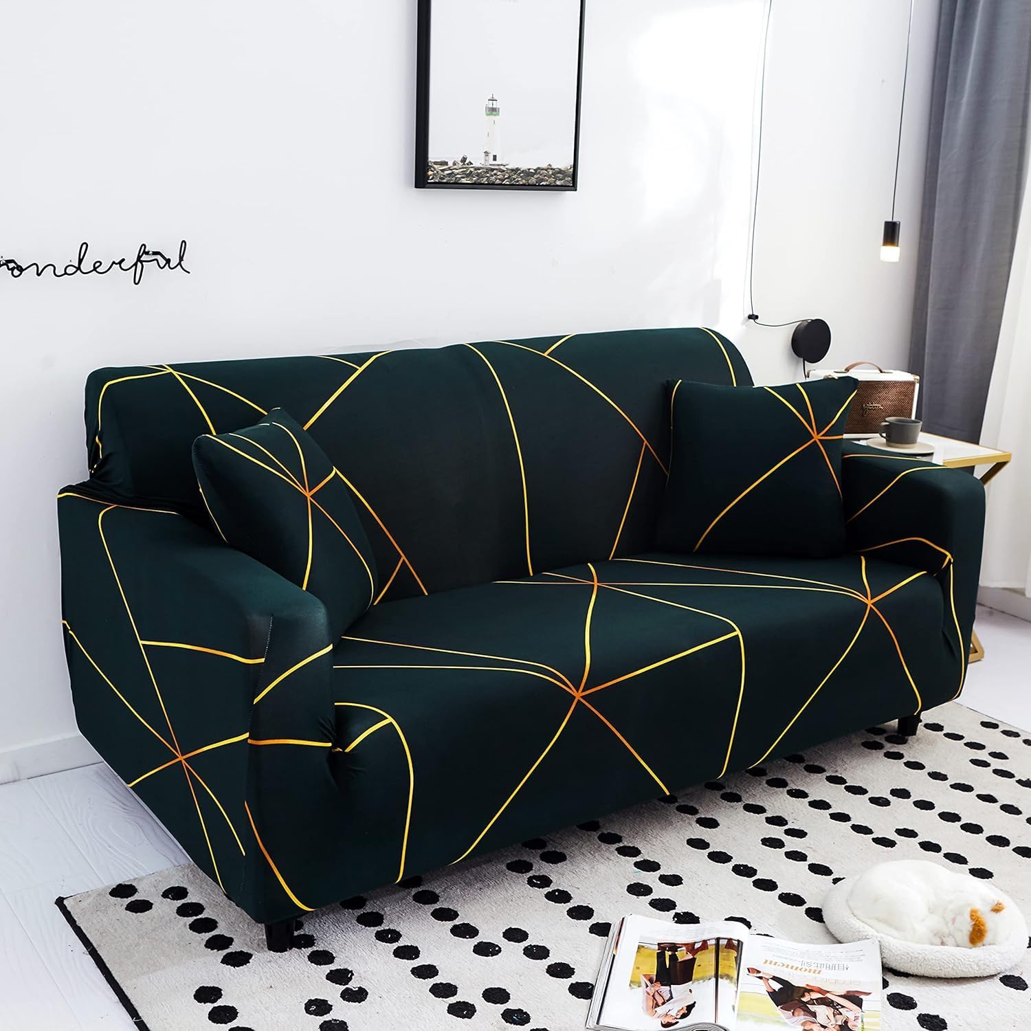 Prism Gold - Exclusive Stretchable Sofa Cover