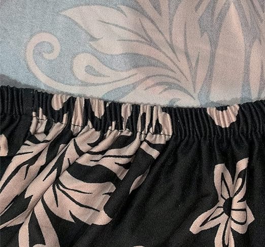 Black Brocade Chair Covers - Stretchable, Dustproof, Water Resistant & Machine Washable