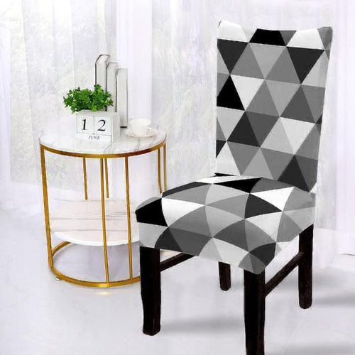 Black Prism Chair Covers - Stretchable, Dustproof, Water Resistant & Machine Washable