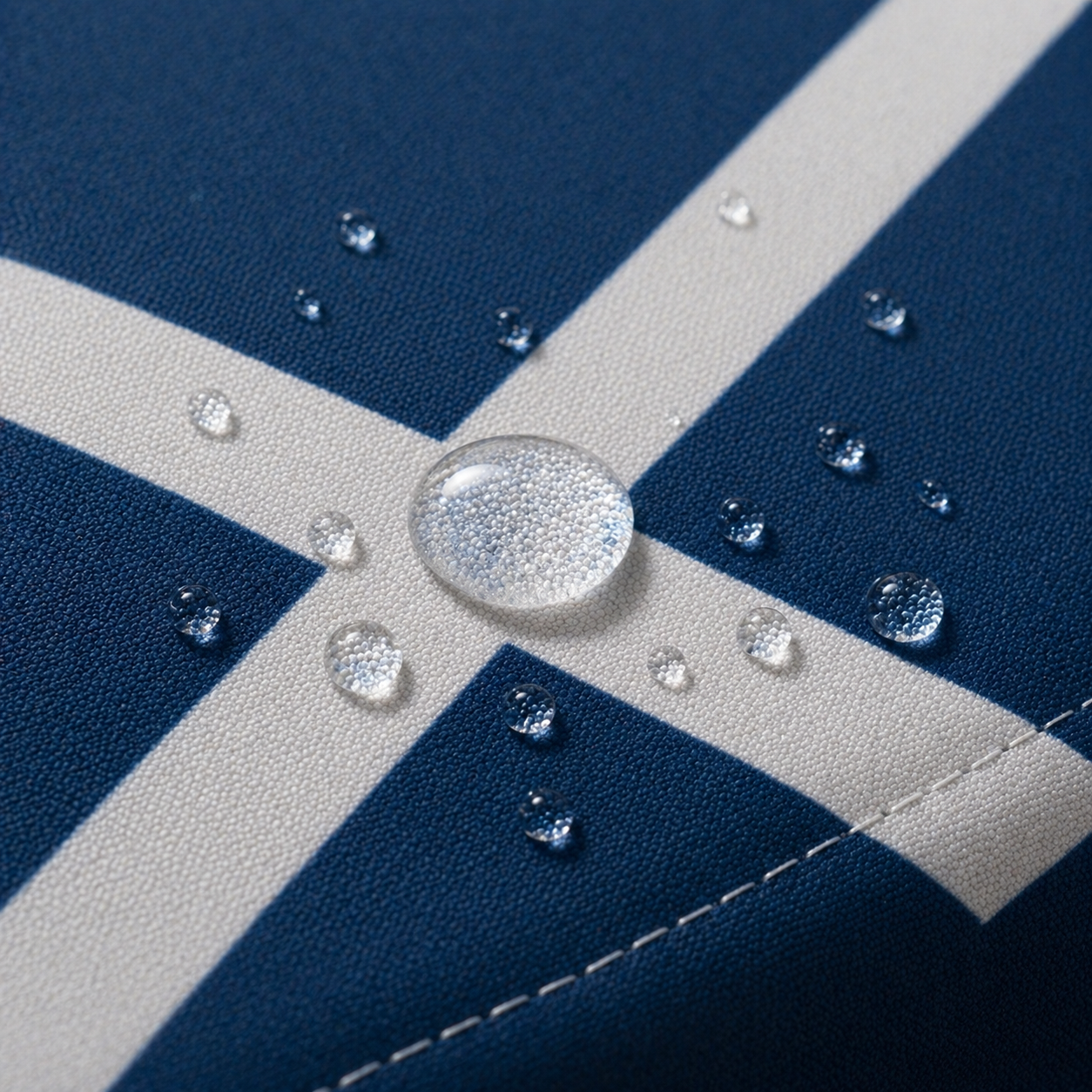 Cross Blue Round Table & Chair Cover – Stretchable, Dustproof & Machine Washable