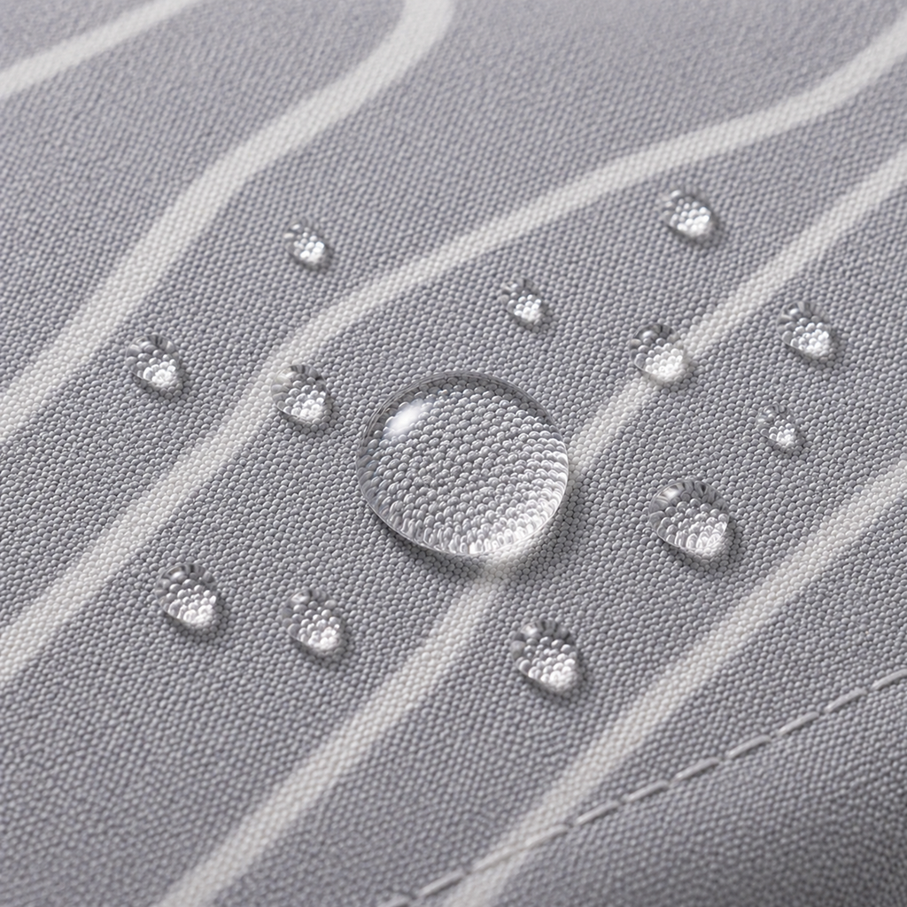 Grey Line Round Table & Chair Cover – Stretchable, Dustproof & Machine Washable