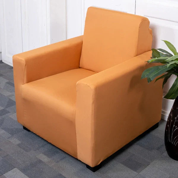 Premium Quality Machine Washable & Dust Proof Sofa Cover - Peach  | Universal Fit Streachable Fabric