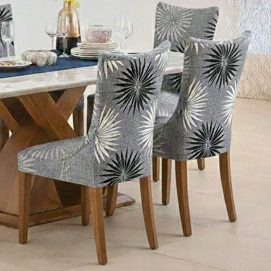 Maharaja Chair Cover - Charcol Fern Dustfree, Stain Free, Water Resistance & Machine Washable
