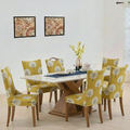 Maharaja Chair Cover - Mustard Leaf Dustfree, Stain Free, Water Resistance & Machine Washable