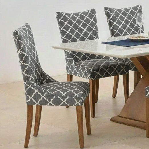 Maharaja Chair Cover - Grey Diamond Dustfree, Stain Free, Water Resistance & Machine Washable