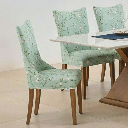 Maharaja Chair Cover - Pastol Green Forest Dustfree, Stain Free, Water Resistance & Machine Washable