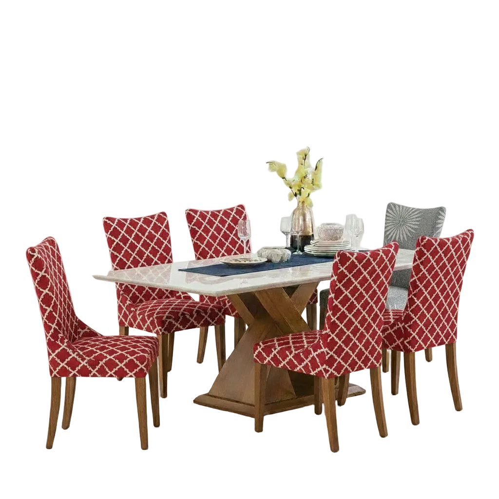 Maharaja Chair Cover - Red Diamond Dustfree, Stain Free, Water Resistance & Machine Washable