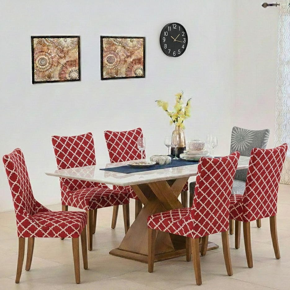 Maharaja Chair Cover - Red Diamond Dustfree, Stain Free, Water Resistance & Machine Washable