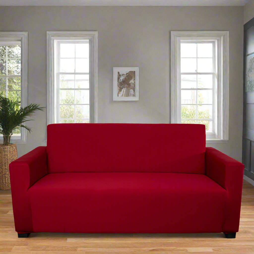 Maroon Solid - Exclusive Stretchable Sofa Cover