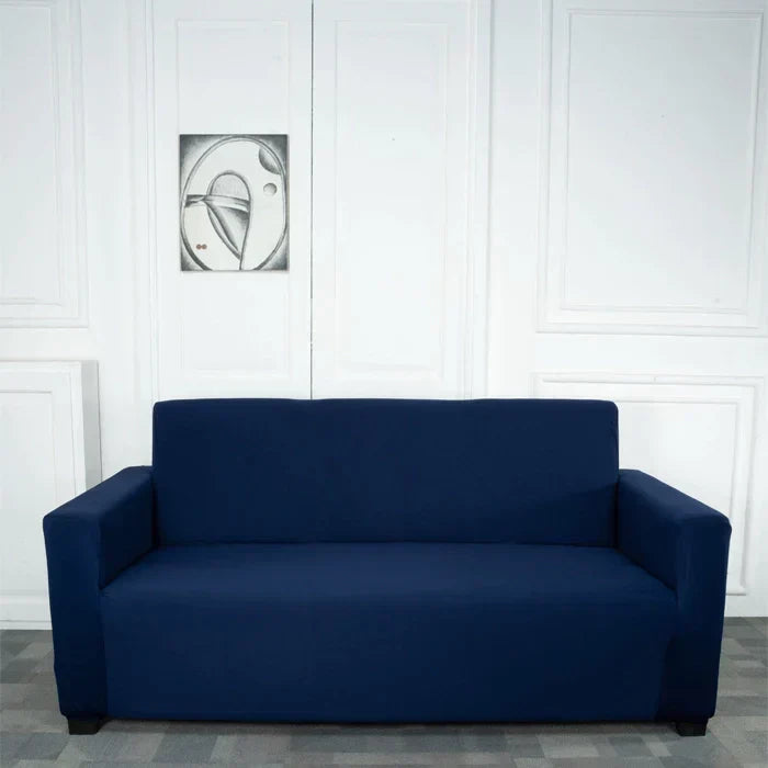 Navy Blue Solid - Exclusive Stretchable Sofa Cover