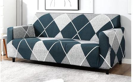 Checkerplaid Blue - Exclusive Stretchable Sofa Cover