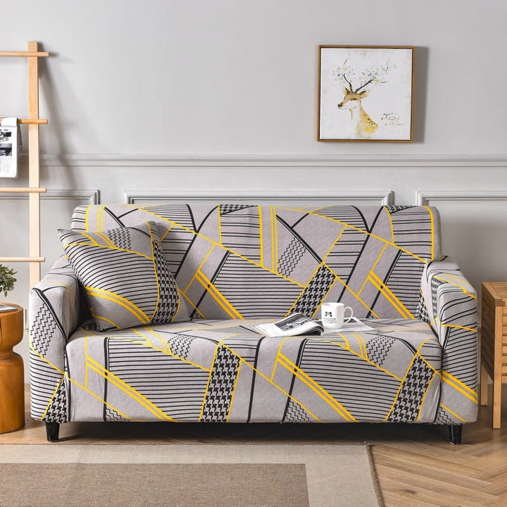 Metro Lines - Luxury Quality Strechable & Dust-proof Sofa Cover