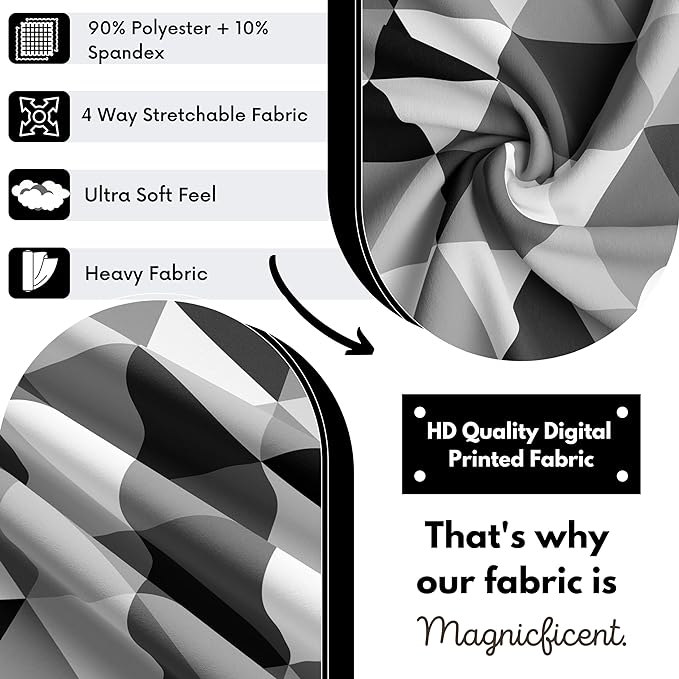 Black Prism Chair Covers - Stretchable, Dustproof, Water Resistant & Machine Washable