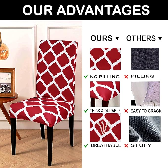Read Diamond Chair Covers - Stretchable, Dustproof, Water Resistant & Machine Washable