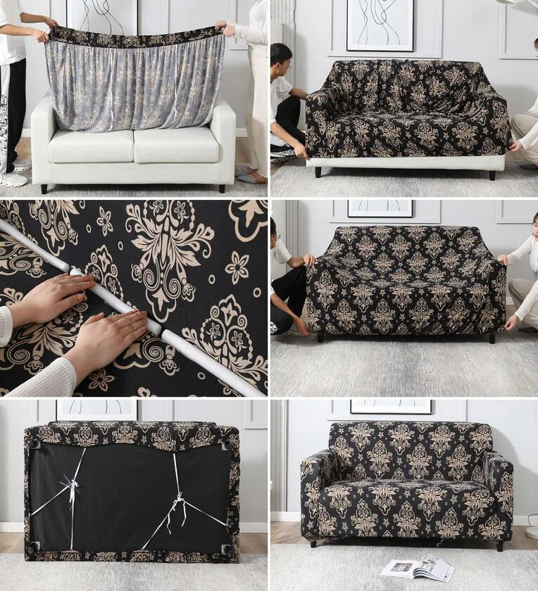 Maroon Diamond - Exclusive Stretchable Sofa Cover