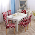 Maroon Diamond Chair Cover - Stretchable, Dustproof, Water Resistant & Machine Washable